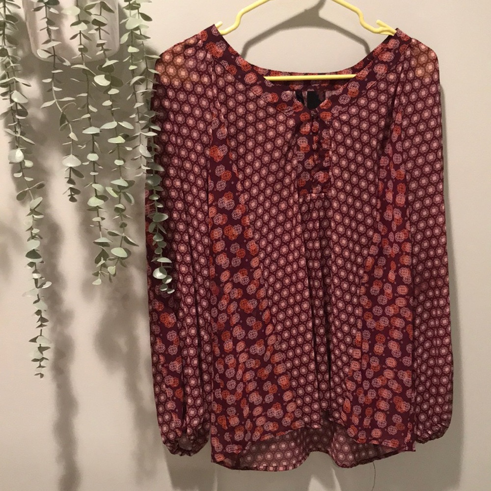 Maroon Dressy Top